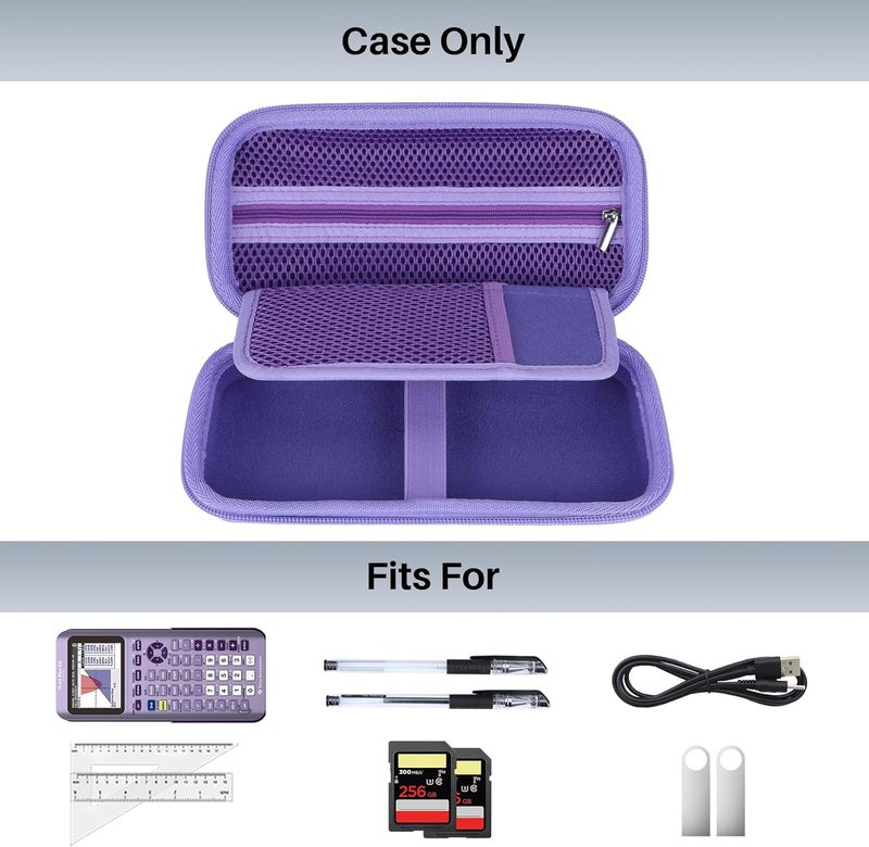 RIYADAone Hard Case Replacement for Texas Instruments TI-84 Plus CE/TI-84 Plus/TI-Nspire CX II CAS/TI-Nspire CX II/TI-83 Plus/TI-89 Titanium/TI-85 / TI-86 Color Graphing Calculator (Purple Case) - Image 3